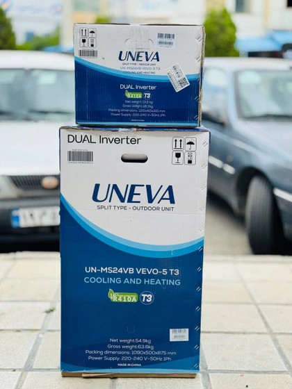 کولر گازی 24000 یونیوا اینورتردار پنل مشکی UN-MS24000VB